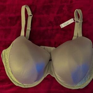 Elegant green Cream Lace Bra